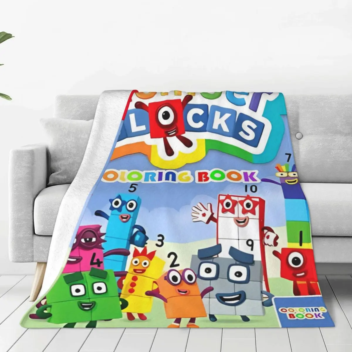 N-Numberblocks-s Cartoon Super Warm Blankets Camping Plush Throw Blanket Novelty Couch Bed Flannel Bedspread Sofa Bed Cover