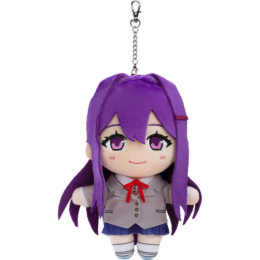In Stock Original GSC Doki Doki Literature Club! Anime Peripherals Plush Doll Yuri Natsuki Cartoon Doll 17CM Plush Keychain view 2