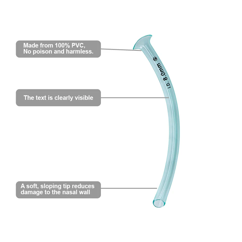 Califed Disposable Nasopharyngeal Airway 3.0-8.0mm Nasal Pharyngeal Duct Health Care Tool Help Sleeplessness Easy Sleep