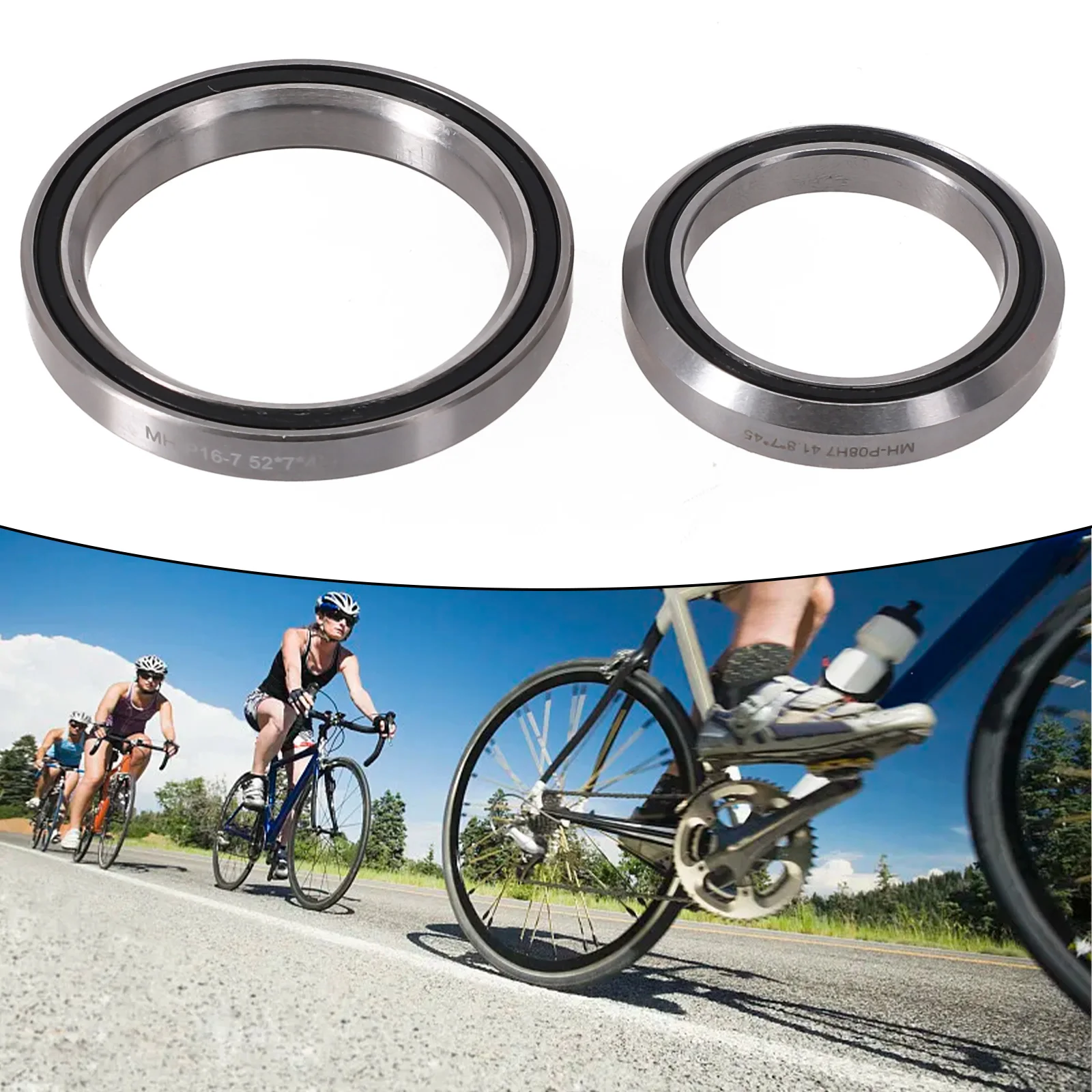 

Bicycle Bowl Set Beaings Bicycle Components Headset MH-P08H7 Replacement Accessories Steel Upper And Lower Bearings New