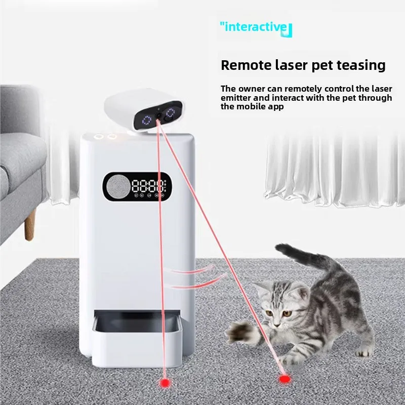 Automatic Pet Feeder with Camera, WiFi Smart Cat Feeder with App Control, Remote Video Food Dispenser