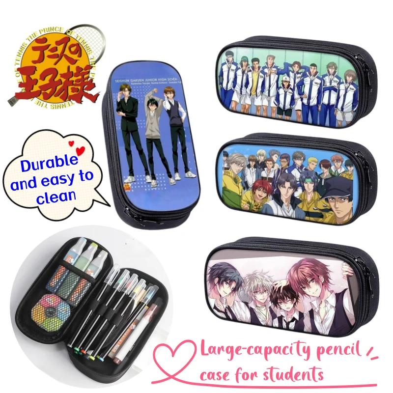 New The Prince of Tennis Ryoma Echizen Student Large Capacity Pencil Bag High Color Value Creative Large Capacity Pencil Case
