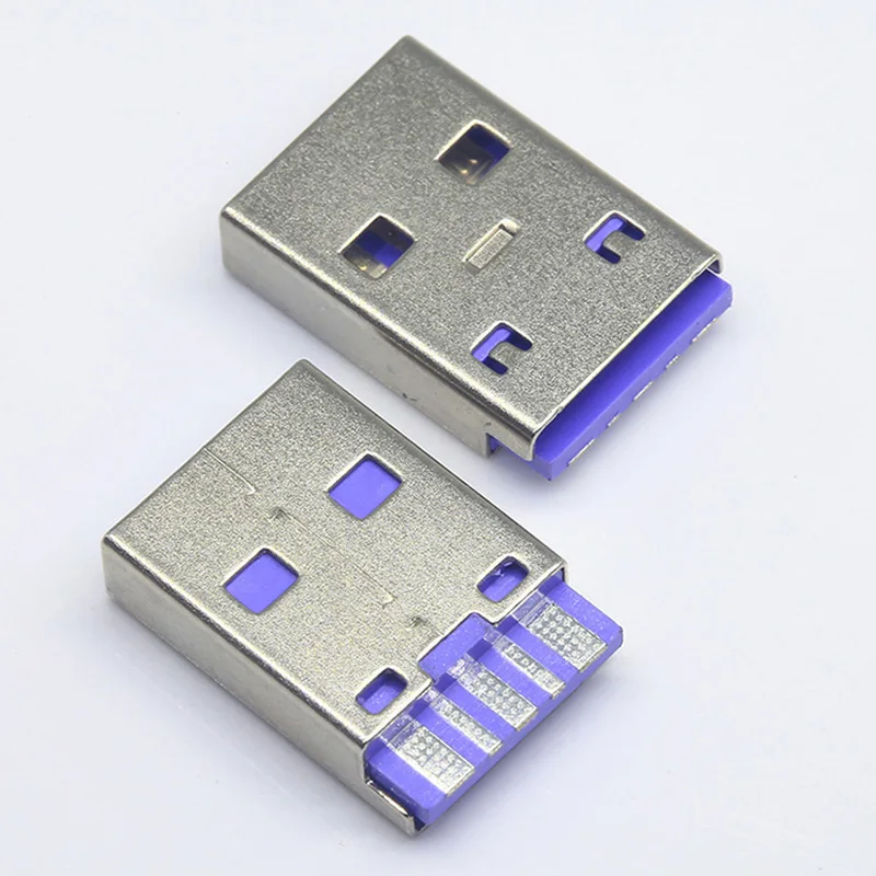 Rtxs231401 usb2.0a macho lac 5a cola branca de alta corrente tipo fio de solda médio e curto corpo macho 4p conector de cabo de dados