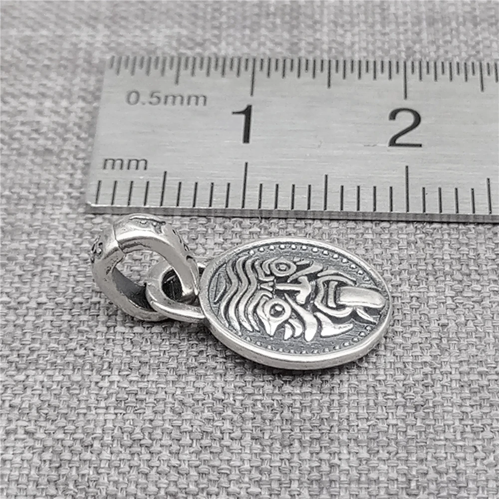 4 Sterling Silver Zashi Lhamo Charms 925 Silver Buddhist Fortune Pendant