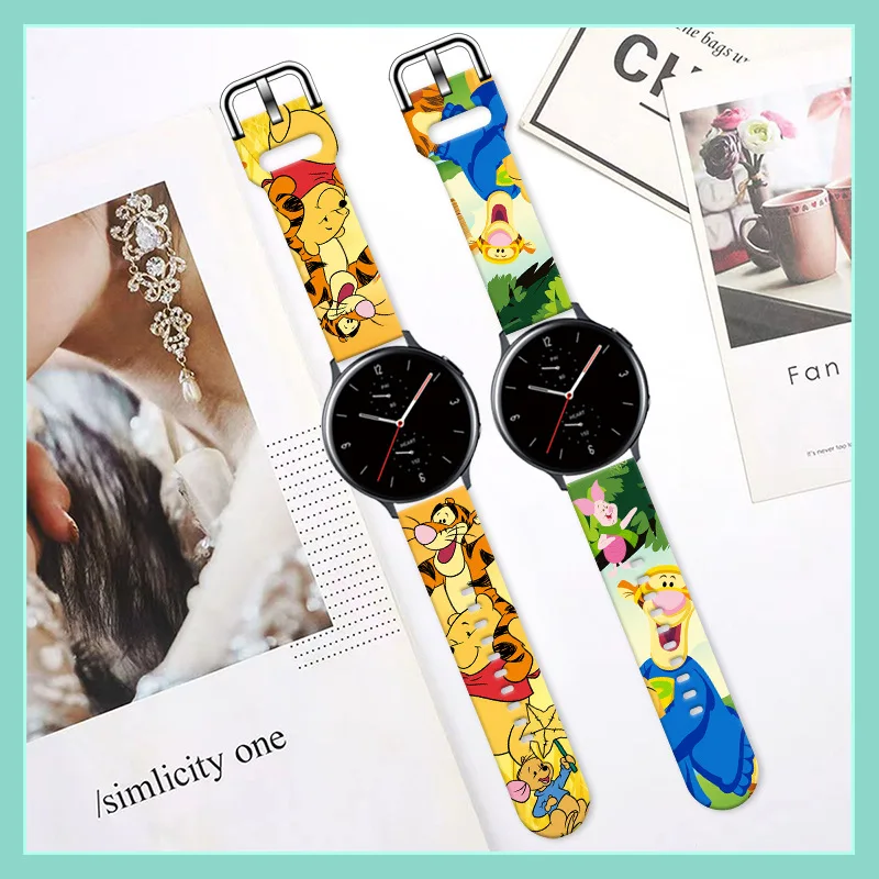 Disney Winnie the Pooh correa para Huawei watch 2Pro GT/GT2 Samsung galaxy watch/active2/gear sport/s3 Sz classic Watchband gifts