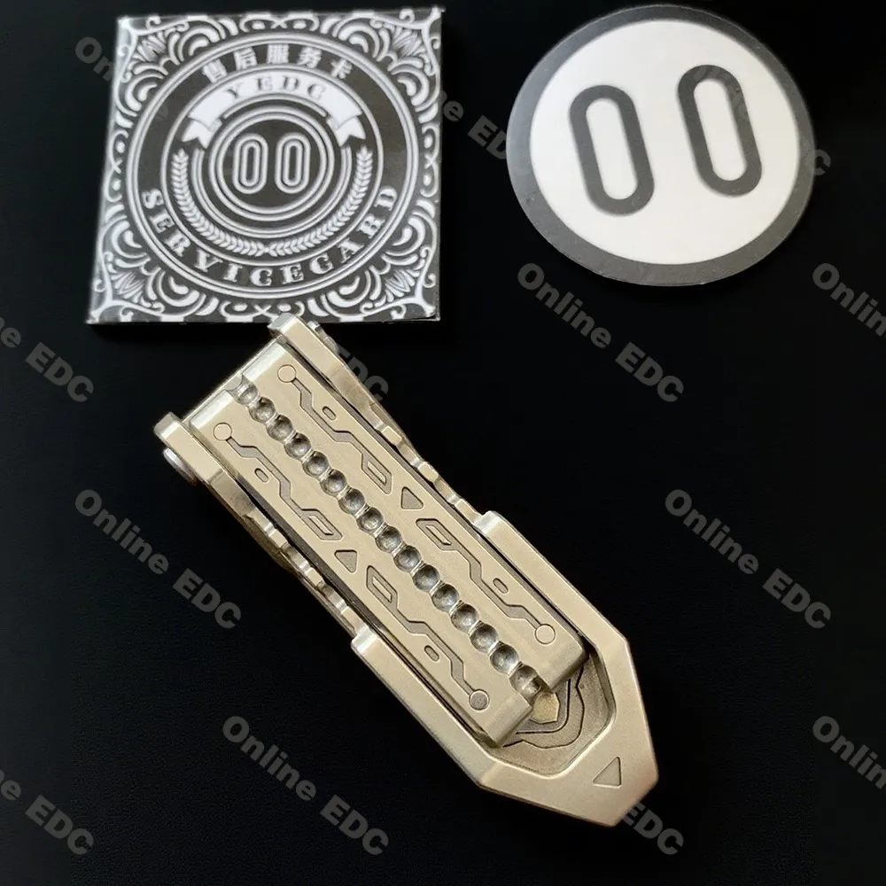 Gebruikt EDC Speelgoed YEDC Cupronicked Razor Limiet Push Slider Metalen Fidget Speelgoed Voor Volwassenen Nieuwigheid Antistress Speelgoed
