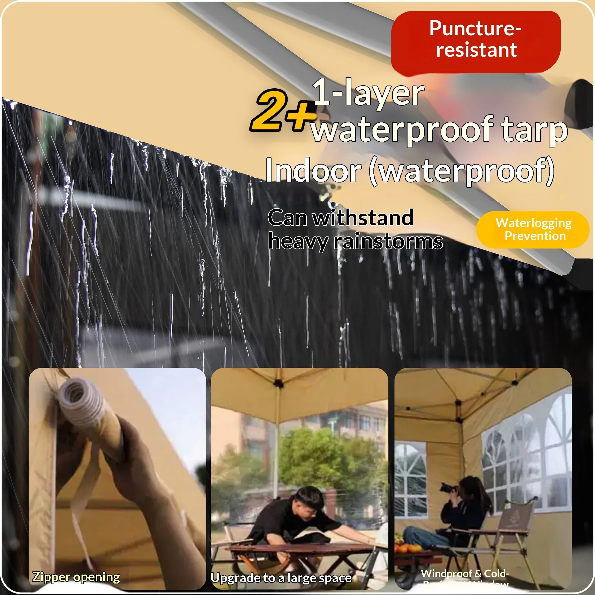 

Four-legged Transparent Canopy for Outdoor Stalls Large Umbrella Sun protection Rainproof Tent Winter Night Markets