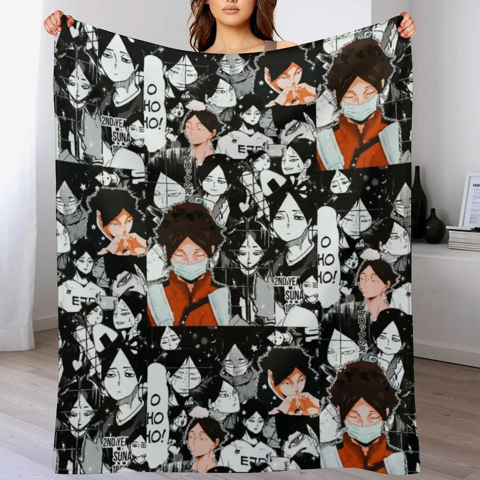 

suna rintarou manga collage Throw Blanket Hair christmas decoration for winter Beach Blankets