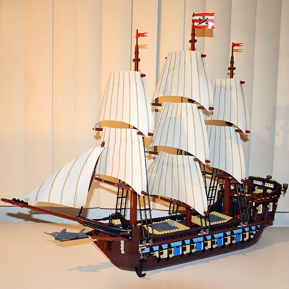 

Technical Oceangoing battle flag ship moc Building Block bricks model toy for friends birthday New year gifts Christmas 1664pcs