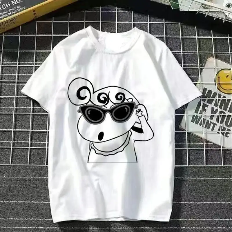 Cute Kawaii Crayon Shin-Chan Oversize T-Shirt Summer Anime Shin-Chan Cartoon T-Shirt Comfortable Creative Girl Gifts