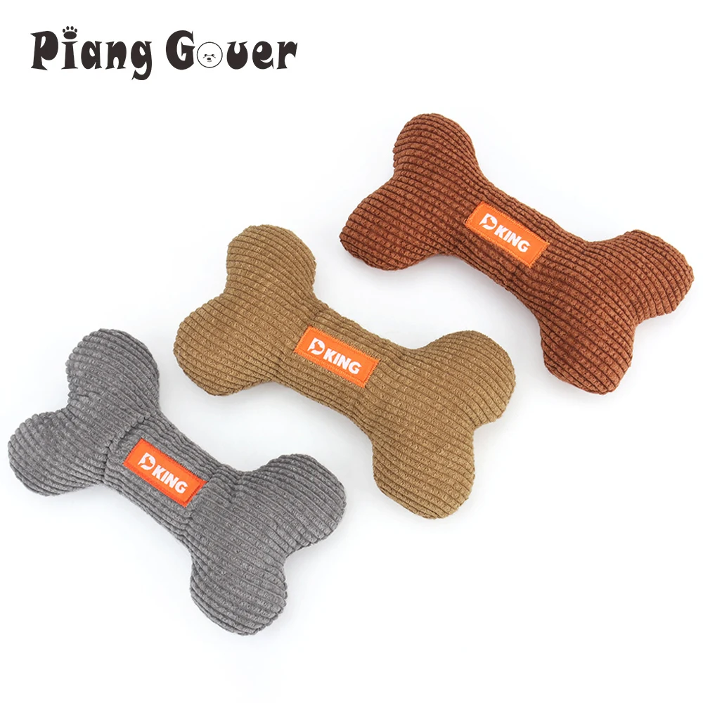 Bone Small Dog Toy Puppy Plush Pet Squeak Toy Interactive Accessories