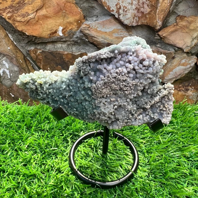 1PC Superb Quality Grape Agate Cluster | Natural Prehnite Raws Stone, Raw Grape Agate Specimen for Home Decor, Perfect Gift