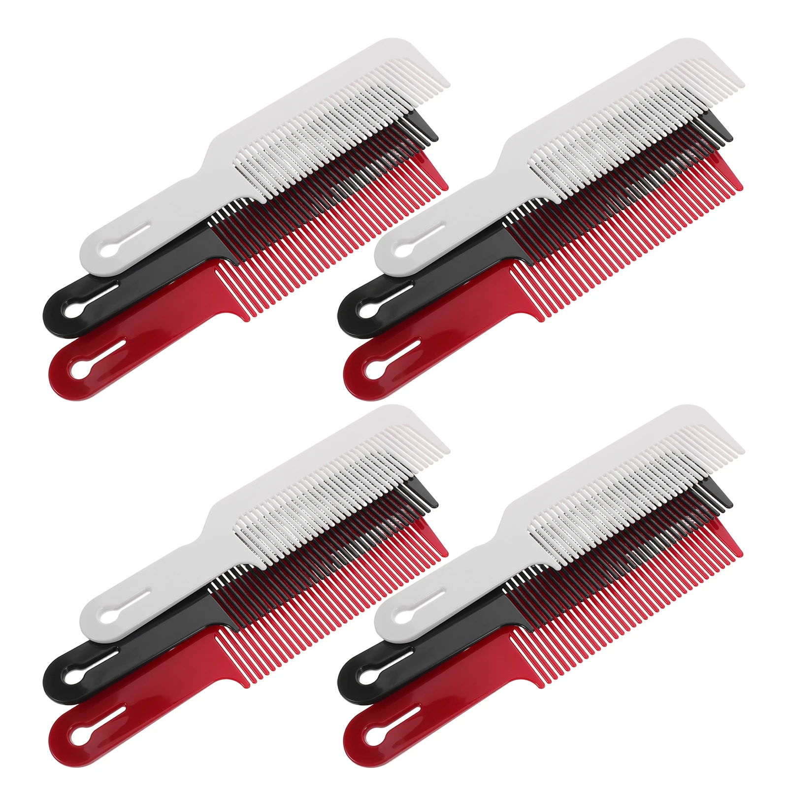 

12pcs Hair Combs for Stylist Professional Barber Cutting French Women Men Beard Detangling Plastic Hairstyling Salon Grooming