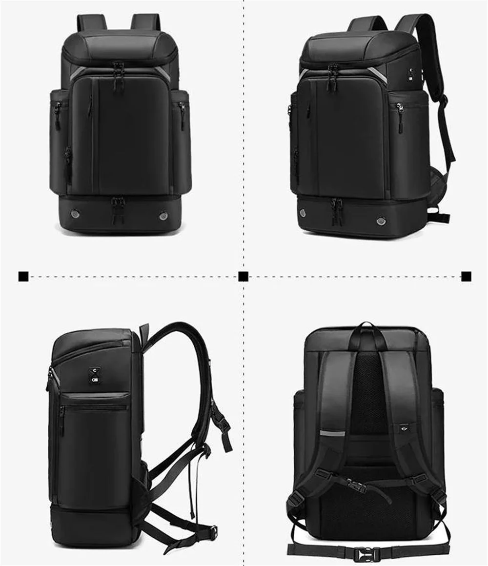 XOKY Men travel backpack large capacity trekking Backpack Business 17 Inch Laptop Backpack 50L Hiking Backpack With shoe bag ﻿