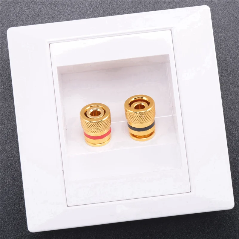 6X stopcontact aansluitpoort met 2-aansluiting luidspreker wit