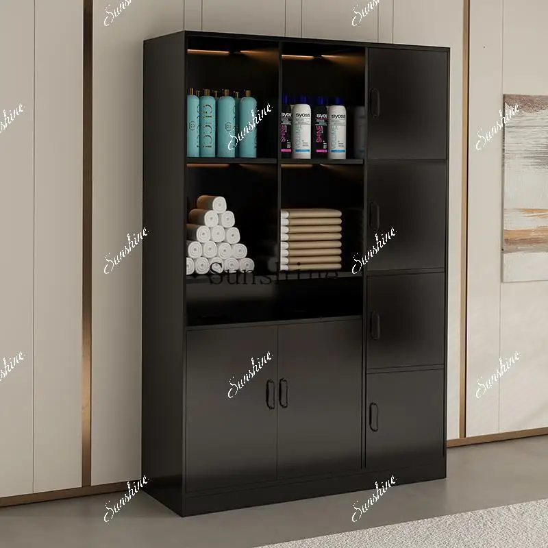 Wooden locker barber shop yoga studio towel storage beauty salon storage  TF