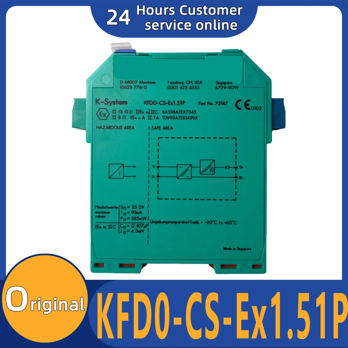 

Brand new original safety barrier KFD0-CS-Ex1.51P