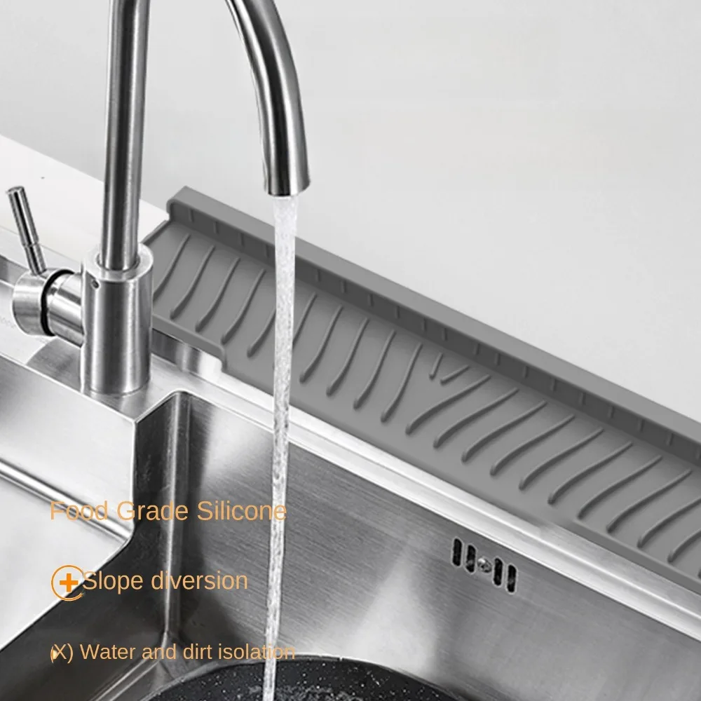 Tappetino di scarico in silicone portatile antiscivolo 45 cm allungabile lavello paraspruzzi accessori per rubinetti supporto per lavello da cucina arredamento per fattoria