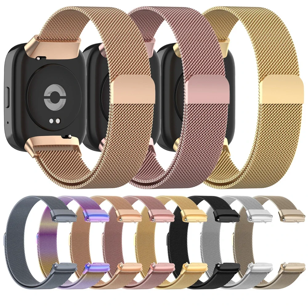 Strap For Xiaomi Redmi Watch 3 Active/Lite Replacement Stainless Steel Band Bracelet Magnetic Loop Fashion Smart Watch Straps