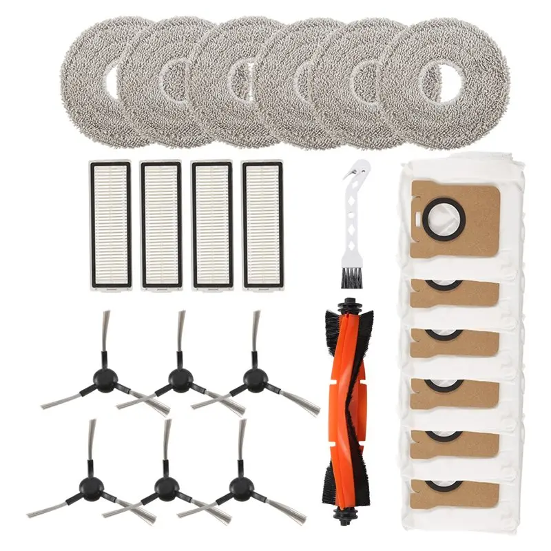 A26F-Accessories For X20 Max / X20 Pro Robot Vacuum Cleaner, Dust Bags Mop Pad Main Brush Side Brushes HEPA Filter