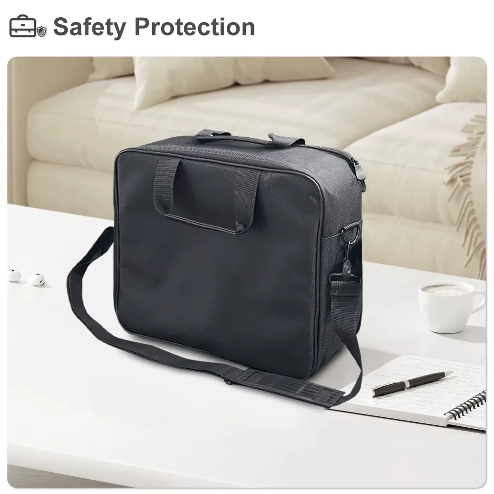 プロジェクターアクセサリー用ポータブルバッグユニバーサル多機能収納ビッグバッグコンピュータトゥインジャーQ12W /エプソン/ BenQ