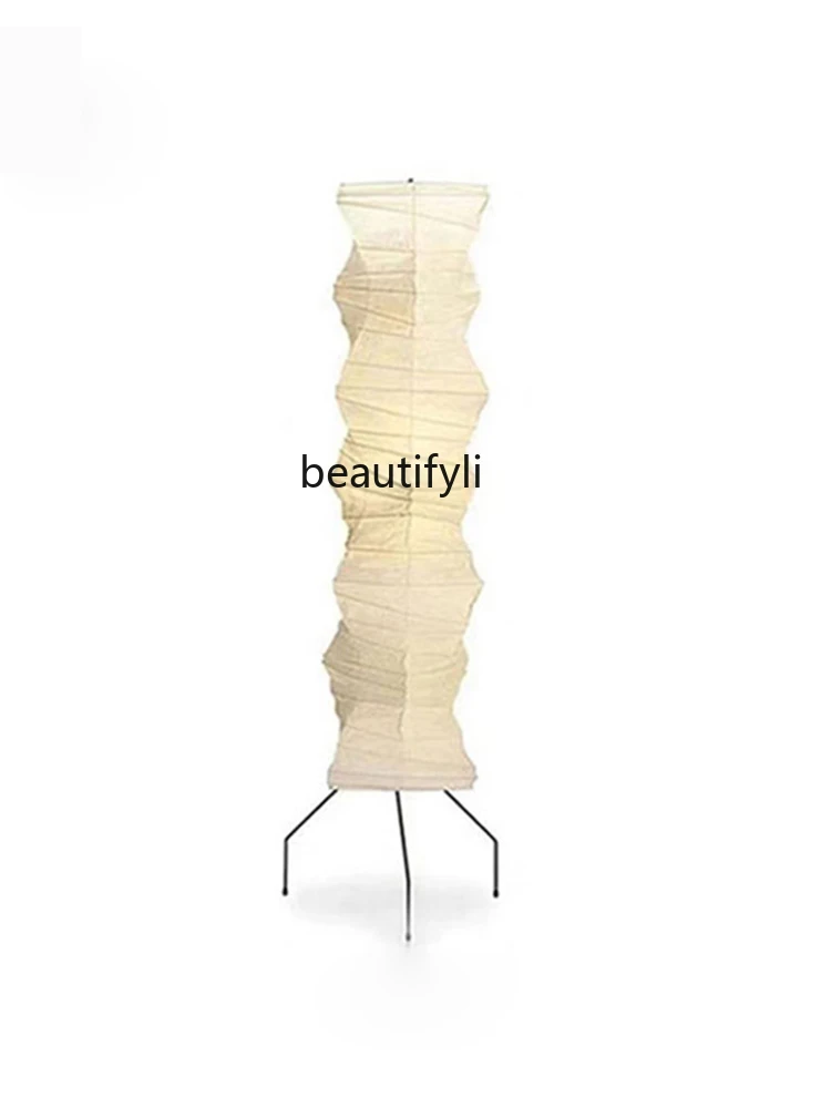 Japanese-Style Living Room Xuan Paper Floor Lamp Silent Art Zen B & B Study and Bedroom Designer Floor Lamp