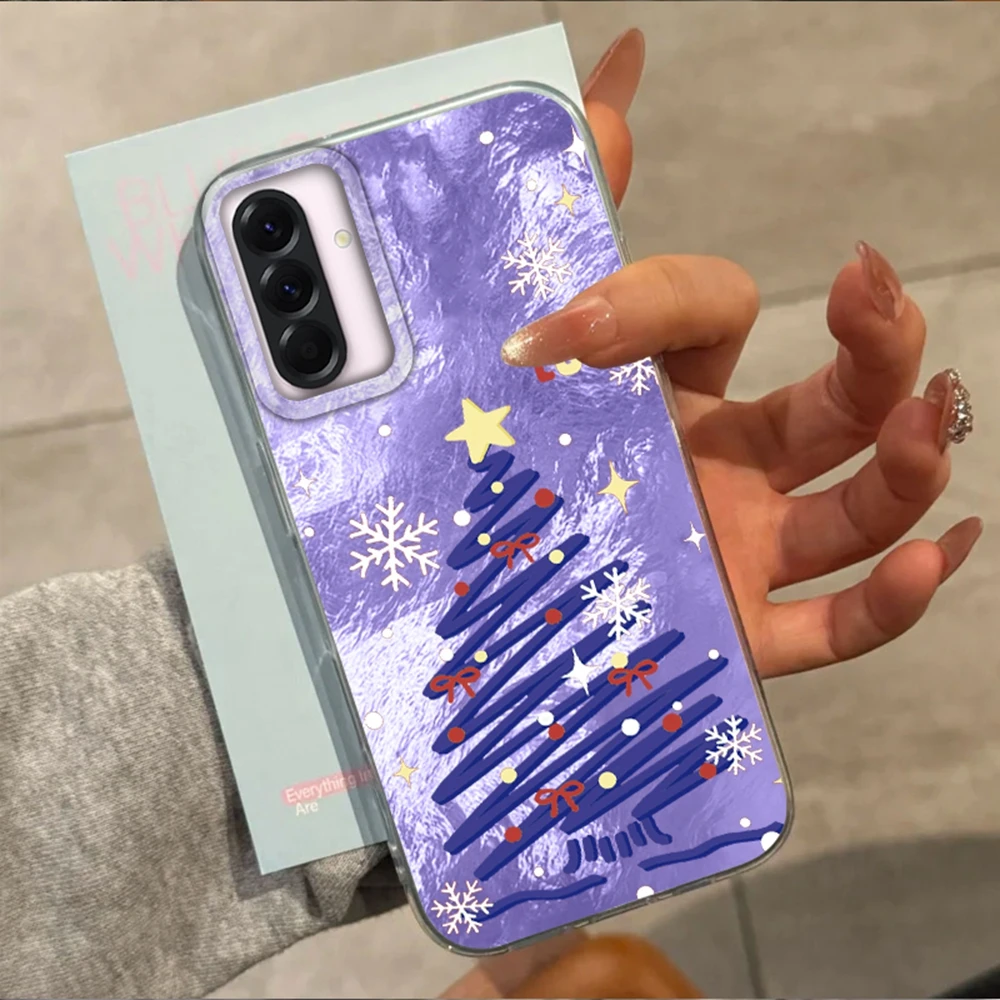 

Cute Christmas Tree Phone Case For Samsung Galaxy A56 A36 A16 A17 A26 A07 A55 A35 A25 A54 S24 S25 Ultra S22 S23 FE Cover Funda