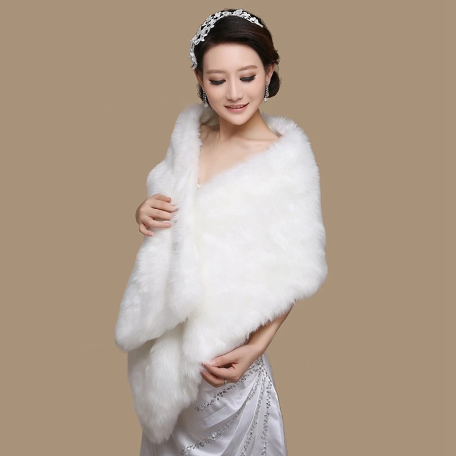 New Arrival Feather robe Bolero women Faux fur coat Bridal fur shawl wedding Capa mariage femme Shrugs for women