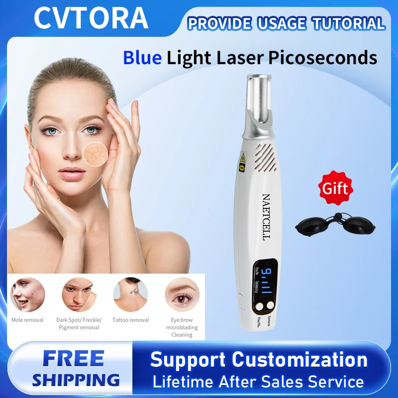 

Professional Blue Light Laser Picosecond Pen Tattoo Remover Machine Beauty Tool Freckle Cleaner Face Treatment Skin Rejuvenation