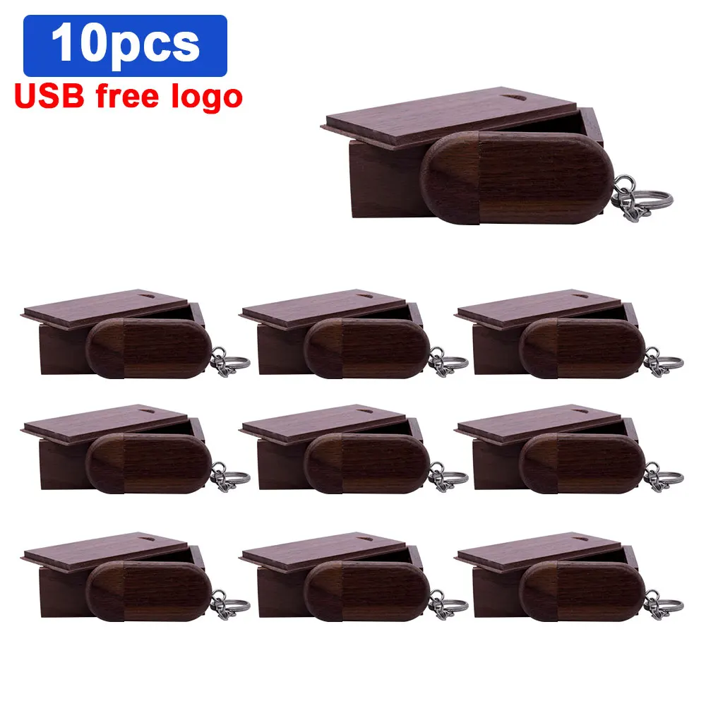 

10pcs/lot pen drive 128GB flash usb memory 64GB free logo 32GB pendrive 16GB 8G memoria 4GB Heart wooden usb+box cle usb stick