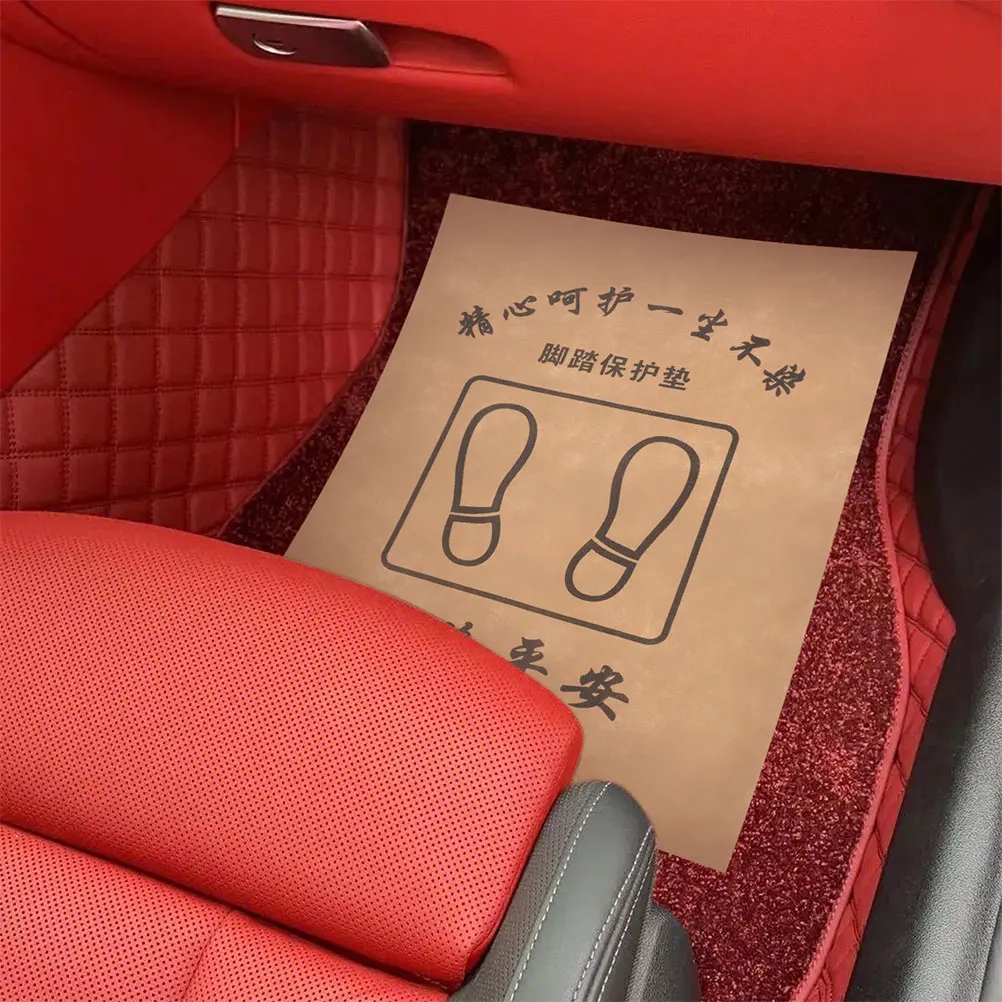 

20 Pcs Non Woven Foot Pad Auto Floor Mats Car Protector Paper Kraft Carpet Disposable Universal Suv Vehicle Mat