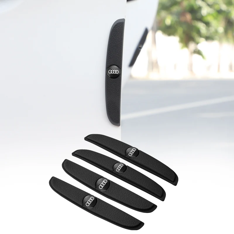 4Pcs Anti Collision Strip Rearview Mirror Car Door Protect Sticker For Audi Quattro Sline A3 A4 A6 A5 Q5 A1 Q7 Q3 Q2 Q8 A7 A8 TT