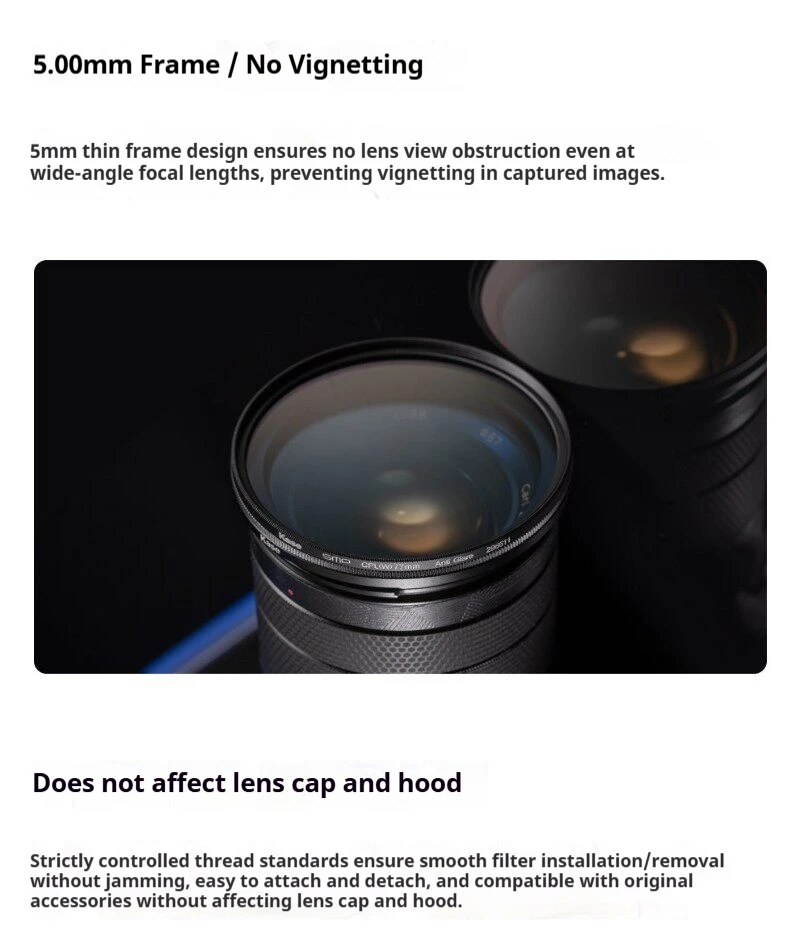 Kase CPL-Polarisationsfilter der 3. Generation: Eliminiert Blendung, polarisiert das Licht und verbessert die Farbsättigung. – Detail 13