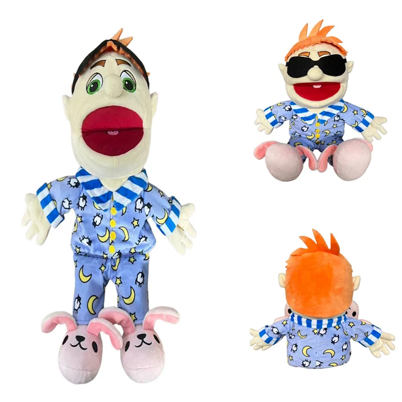 40cm Jeffy Puppet Doll Jeffy Hand Puppet Plush Doll Toy Talk Show Muppet Parent-child Activity Playhouse Gift
