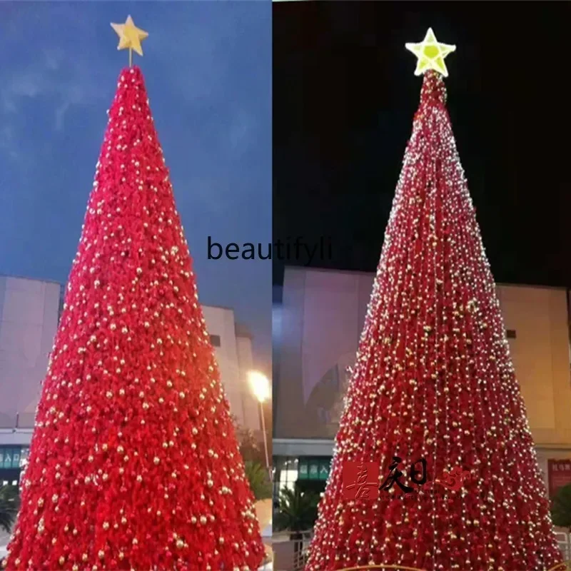 

Outdoor large frame Christmas tree set, red Christmas tree interior decoration C56