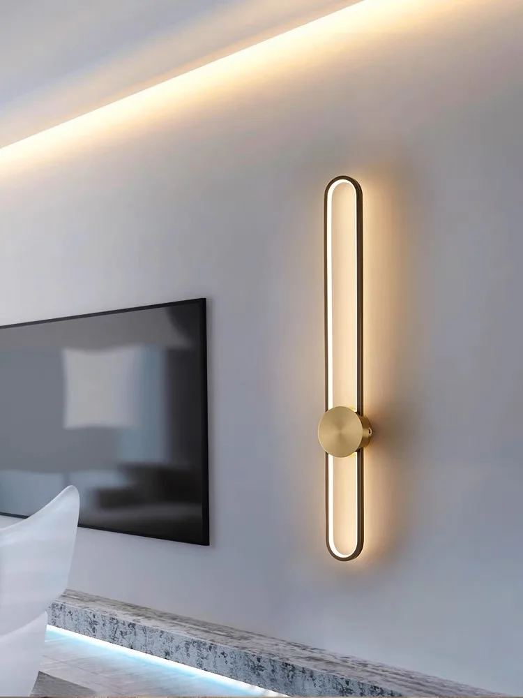 

Led Gold Long Wall Light Modern Wall Sconces For Bedroom Living Room Pathway Decor Wall Indoor Lighting Fixture