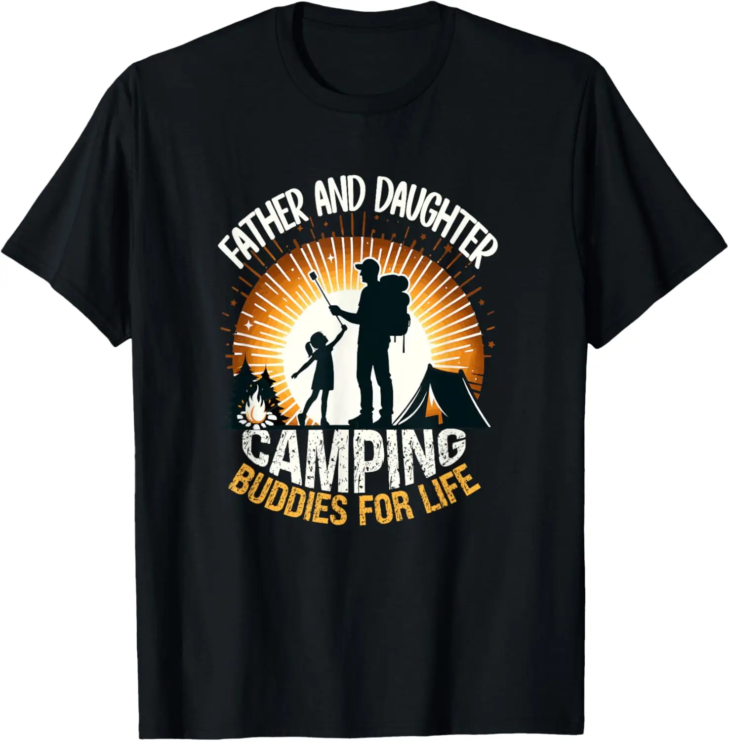 father and daughter camping buddies dad and daughter T-Shirt