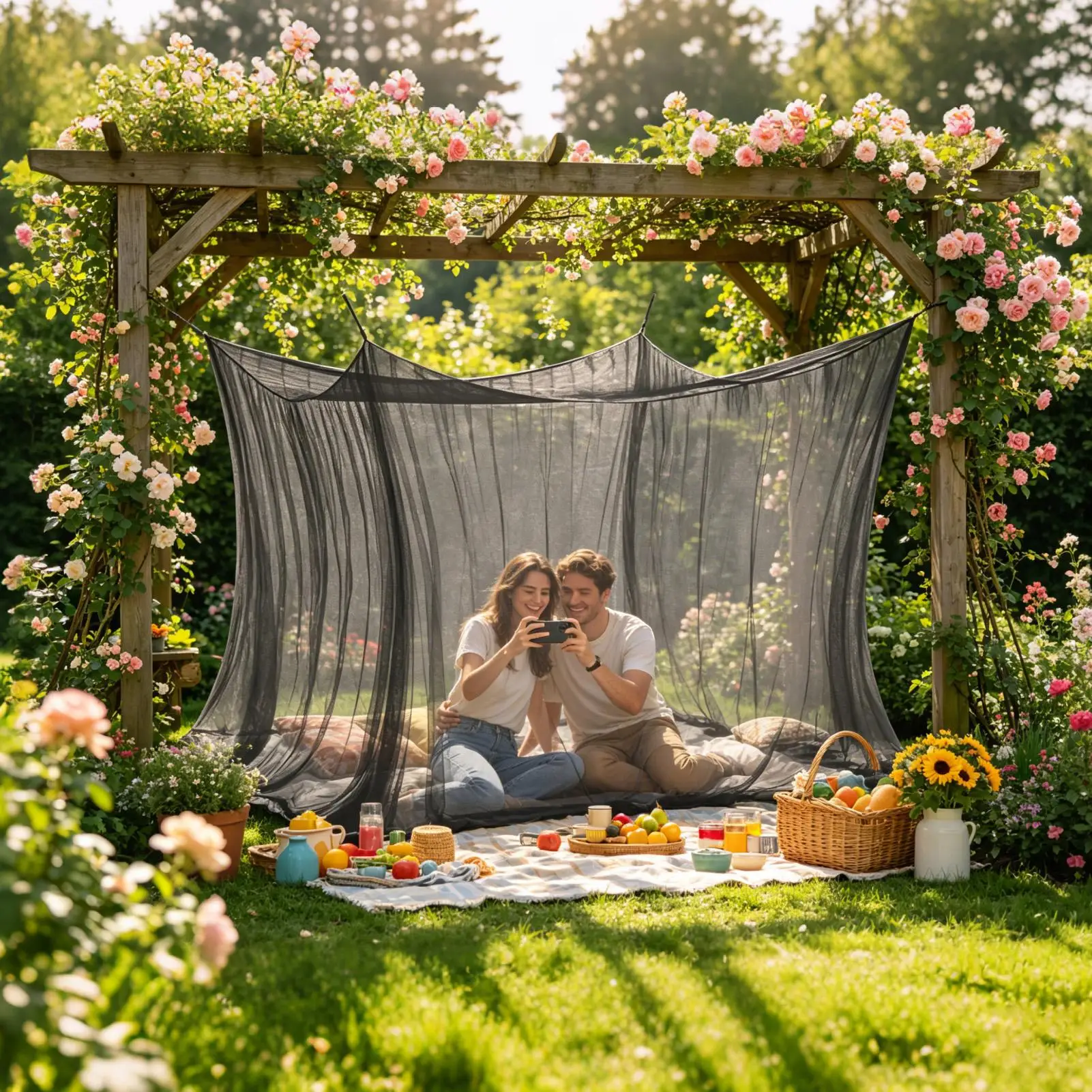 Outdoor Pavilions Garden Mosquito Nets Camping Screen Houses Mosquito Nets Garden Umbrellas Tents Insect Proof