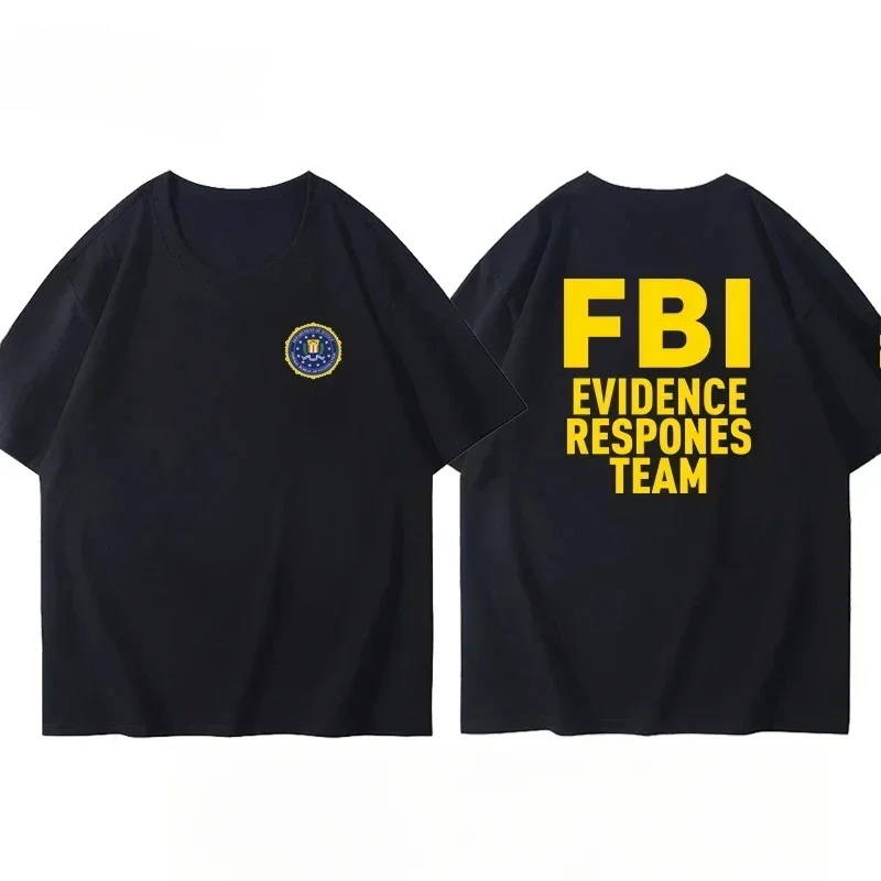 Fbi Agent movie printed men's t-shirt fashionable and trendy comfortable and loose pure cotton round-neck short-sleeved t-shirt
