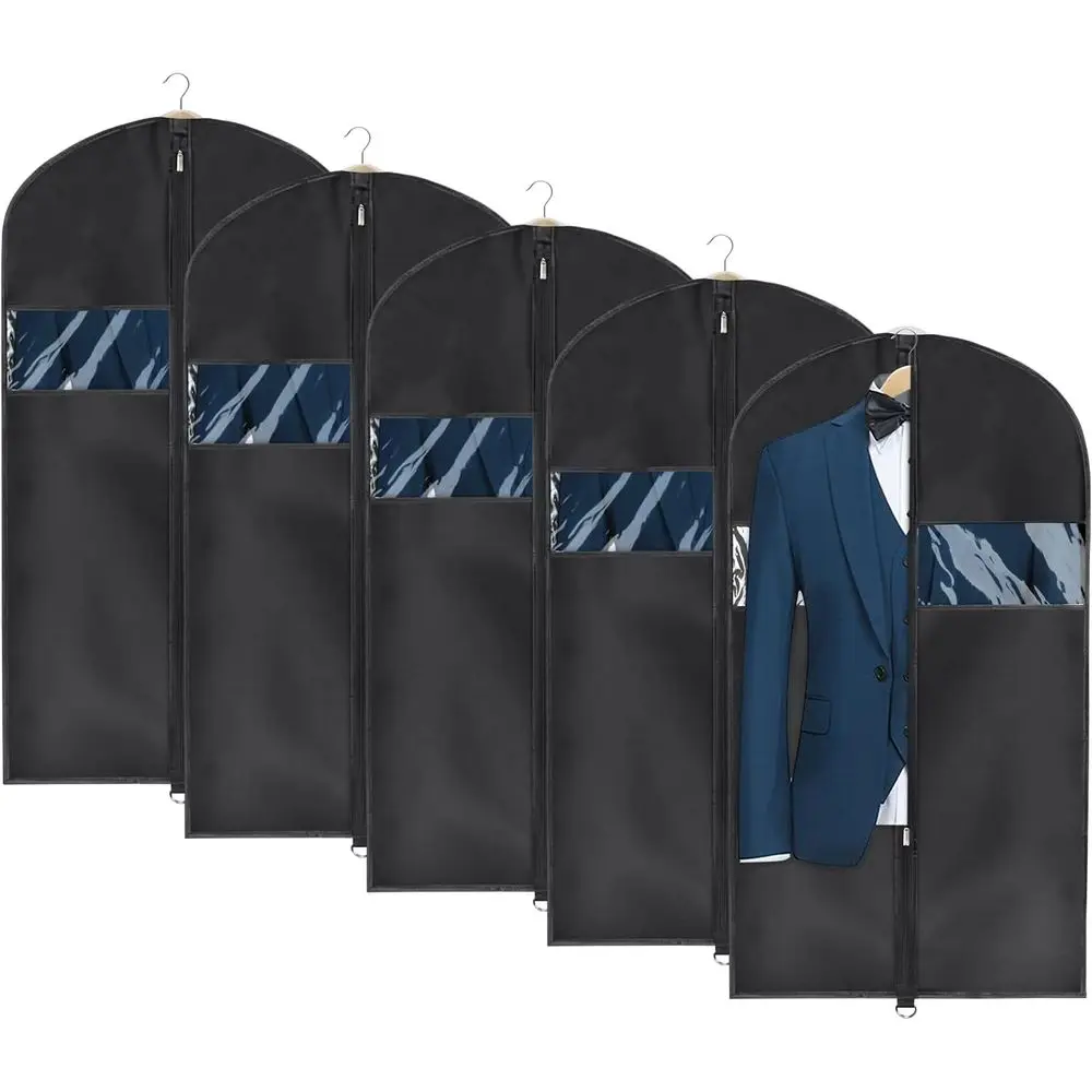 

43 Inch Travel Suit Bag, Washable Cover for Suits, T-Shirts, and Coats - Set of 5