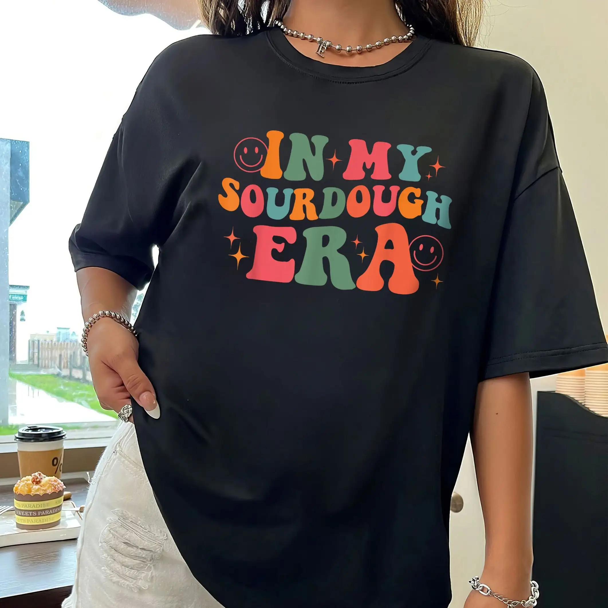 In My Sourdough Era T Shirt Groovy Bread Baking EnthusiasT Vintage Mom For Lovers