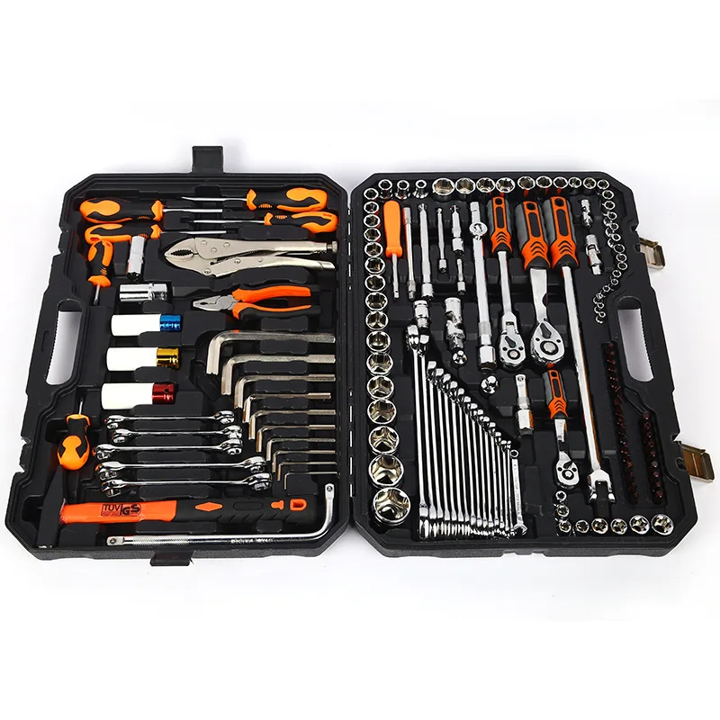 2026 142+2 PCS PC Auto Repair Tool Set, Socket Wrench Combo Kit for Car Maintenance Household Use