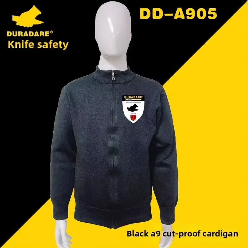 for SAFETY SIGNS DD-A905 Level 9 Protection Polyester Seamless Pullover Black Knife Fighter Anti-Cut Safety Clothing Made in