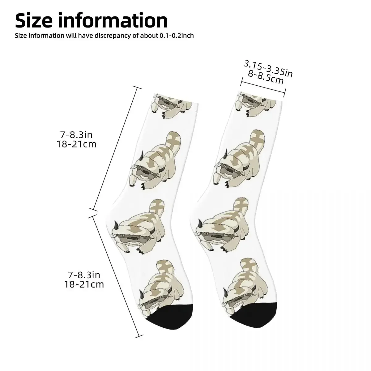 Appa The Last Airbender Socks Harajuku Super Soft Stockings All Season Long Socks Accessories for Man's Woman's Gifts