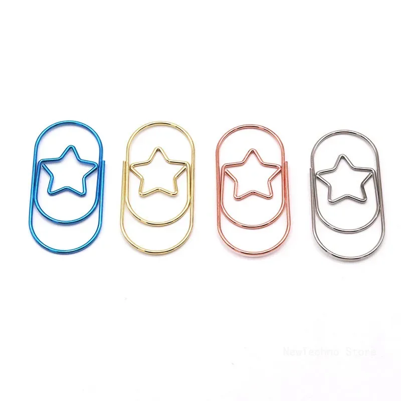 Creative Cute Mini Five-pointed Star Notebook Bookmark Binder Paperclips Accessories Paper Clips Paperclip Patchwork Stationery