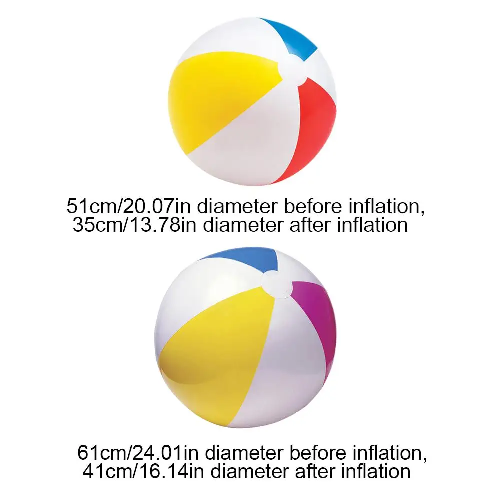 Nadmuchiwana piłka plażowa Kolorowe balony Basen Zabawa Impreza Wodna Gra Balon Piłka plażowa Rekwizyty sportowe na świeżym powietrzu Zabawka dla dzieci