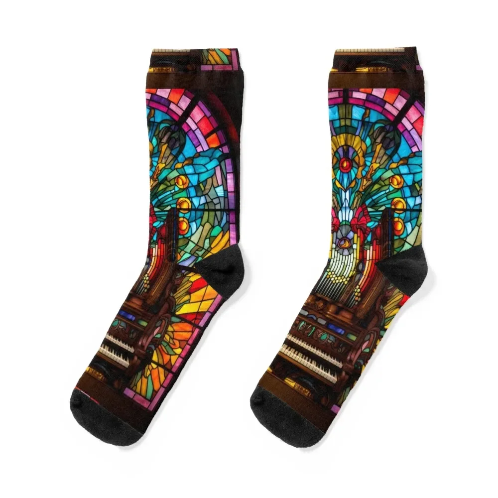 

Psychedelic Pipe Organ Socks Hiking boots japanese fashion cartoon Socks Men's Women's