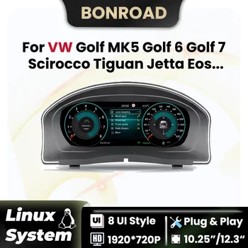 適用於大眾高爾夫6、高爾夫7(MK7、MK5)、途觀、尚酷的數位儀表板,支援無線CarPlay和Android Auto。 8 最佳銷售 大眾汽車數位儀表板 - №1