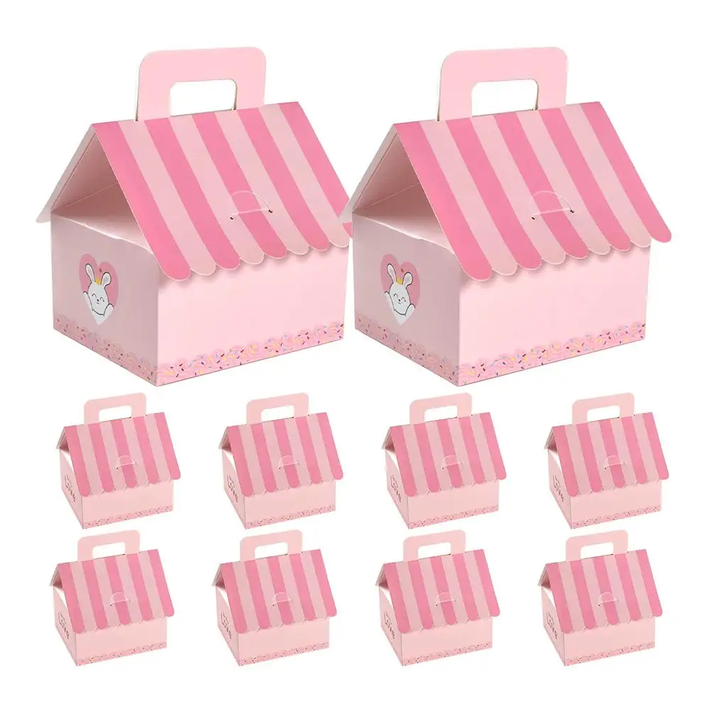 

10 Pcs Castle Gift Boxes Decorative Candy Containers Packaging Paper Boxes For Chocolate Cookies Party Treat Gifts