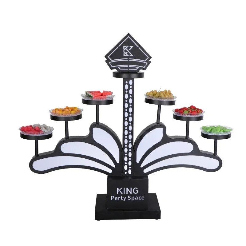 Bar lotus model luminous fruit plate blooming rich fruit plate rack led creative multi-layer party club special fruit plate